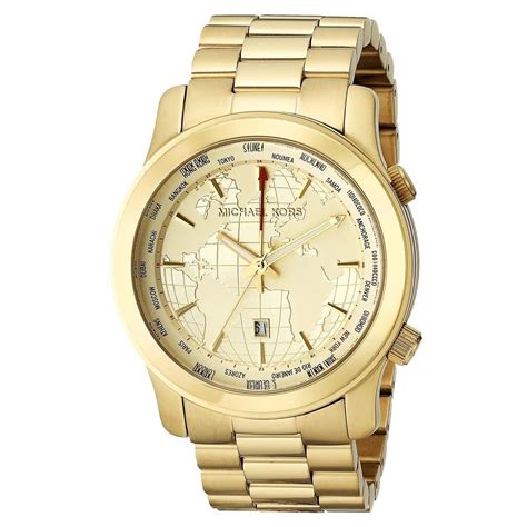 michael kors watch worldmap|Rare Michael Kors Gold World Map Runway Watch MK5960 .